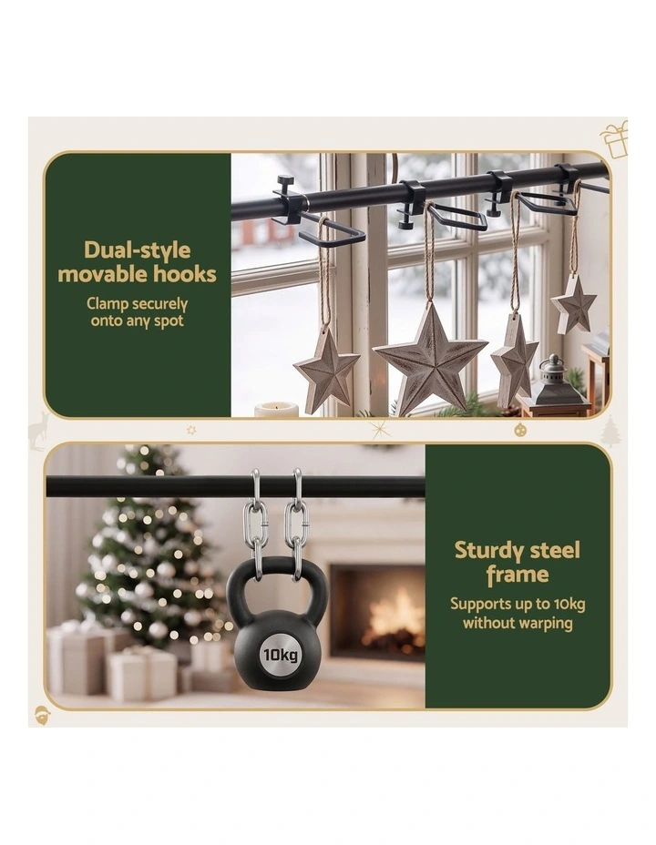 Jingle Jollys Christmas Garland Hook Hanger Wreath Fits 85-125CM Door No Drill image 5