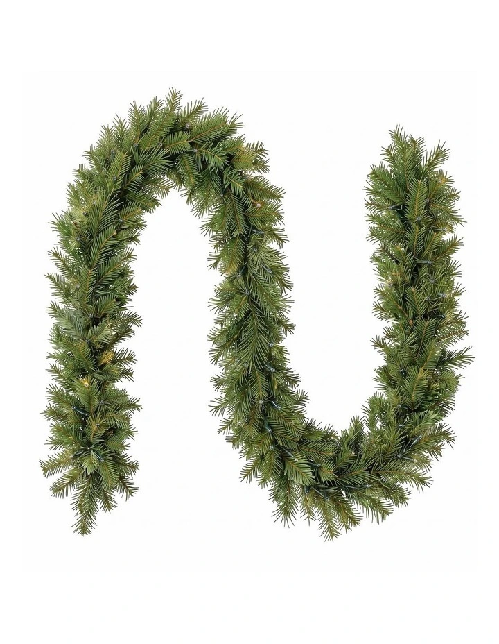 Jingle Jollys 2.7M Christmas Garland 8 Mode LED Lights Timing 200Tips Xmas Decor image 1