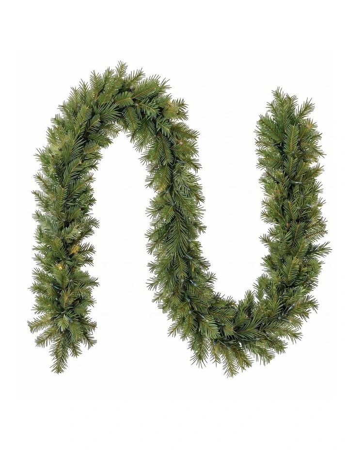 Jingle Jollys 2.7M Christmas Garland 8 Mode LED Lights Timing 200Tips Xmas Decor image 3