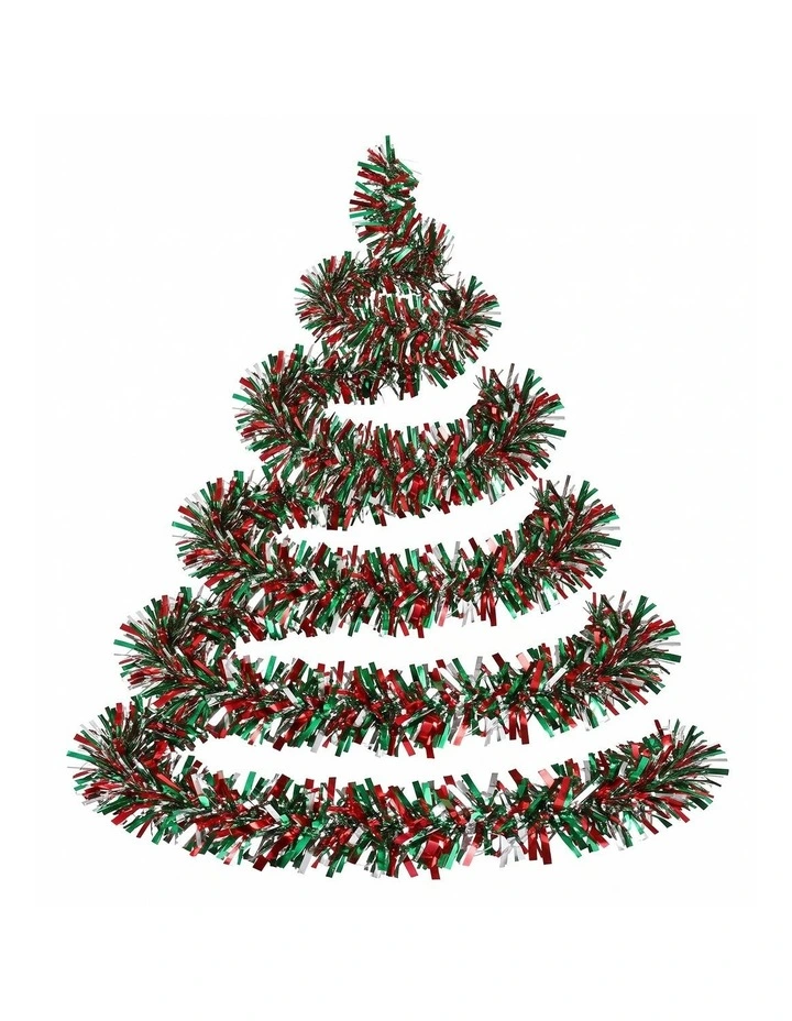 Jingle Jollys 20M Christmas Tinsel Garland Mixed Colors Xmas Party Decoration image 3