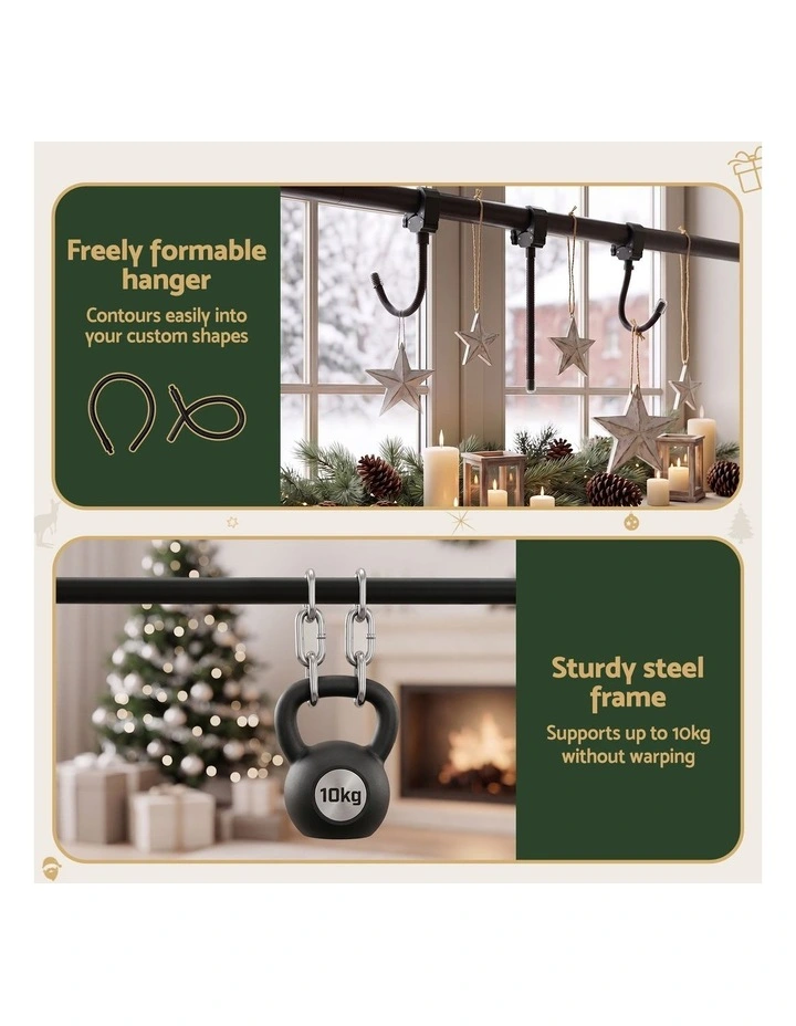 Jingle Jollys Christmas Garland Hook Wreath Hanger Fits 85-160CM Door No Drill image 5