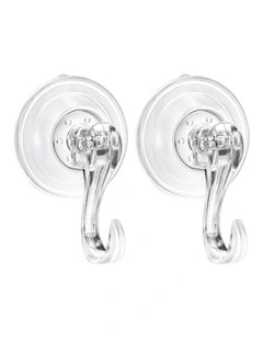 Jingle Jollys 2x Suction Cup Hooks Heavy Duty Christmas Wreath Hanger Window 5kg