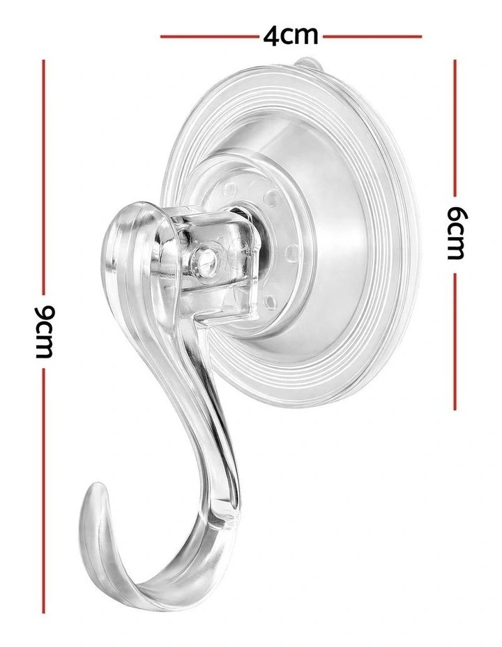 Jingle Jollys 2x Suction Cup Hooks Heavy Duty Christmas Wreath Hanger Window 5kg image 2