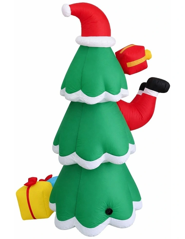 Jingle Jollys Christmas Inflatable Santa Tree 2.5M Height Flashing Light Decorations Illuminated image 3