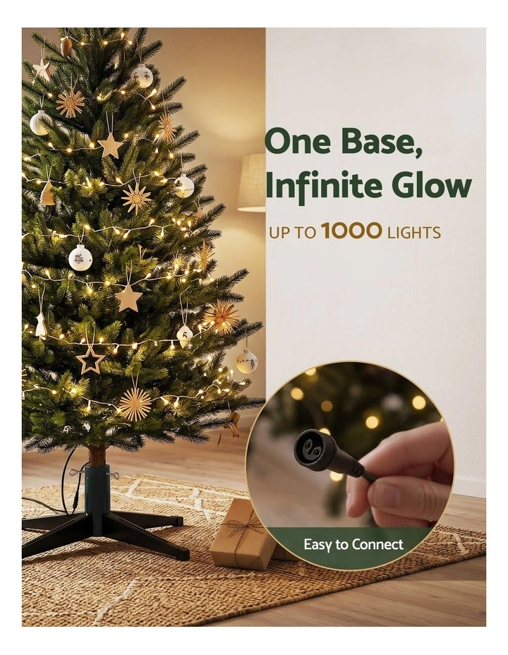 Jingle Jollys Christmas Tree Stand 360 Rotating for Xmas Tree Up to 2.7M with Remote Control image 5