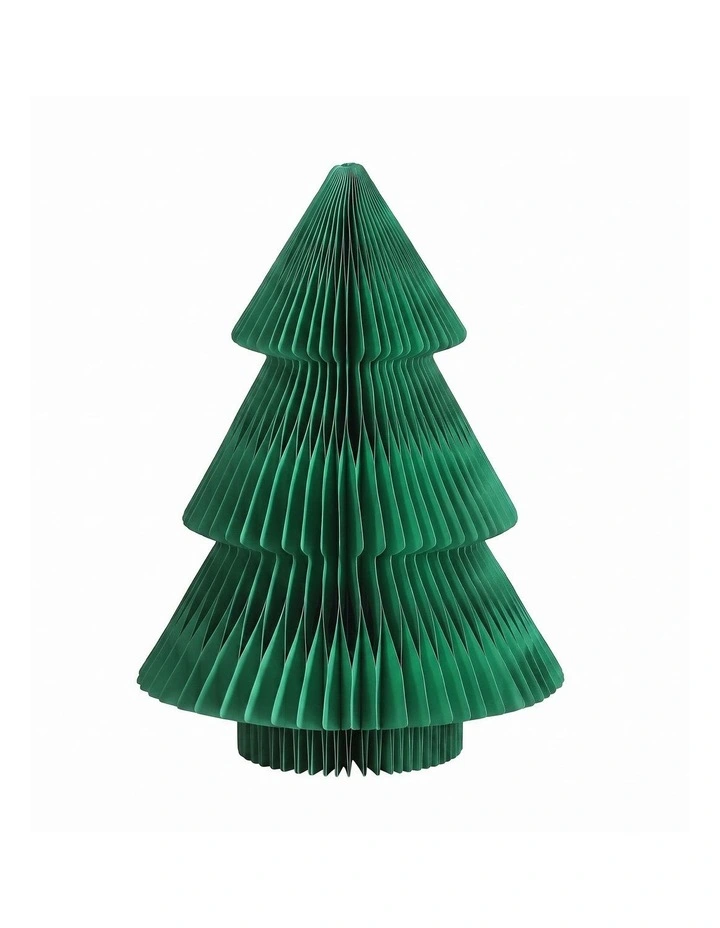 Jingle Jollys Paper Christmas Tree 47CM w/ Star Topper Xmas Decor Tabletop Green DIY Ornament Set image 3
