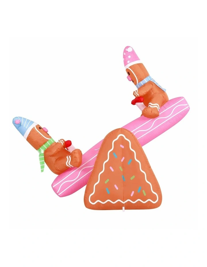 Jingle Jollys Christmas Inflatable Seesaw 1.8M Height LED Outdoor Decorations Illuminated image 3