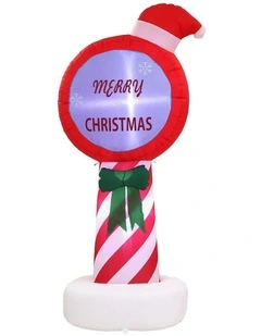 Jingle Jollys Christmas Inflatable Pole 1.8M Height LED Outdoor Decorations Illuminated