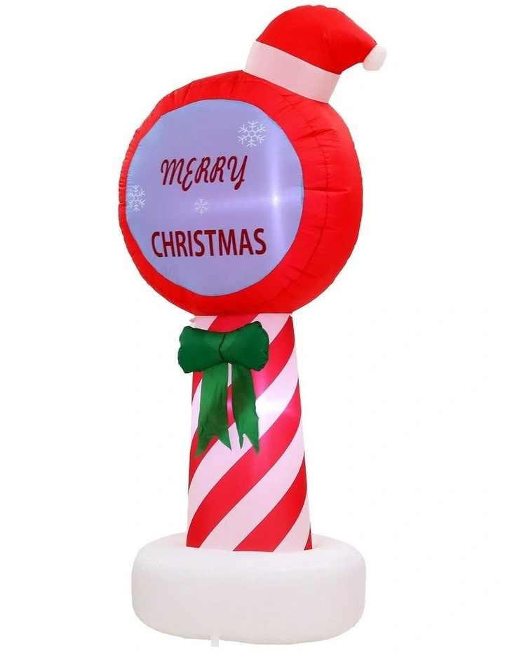 Jingle Jollys Christmas Inflatable Pole 1.8M Height LED Outdoor Decorations Illuminated image 3