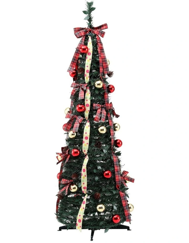 Jingle Jollys Pop Up Christmas Tree Pre Decorated Artificial Christmas Tree 160cm image 3
