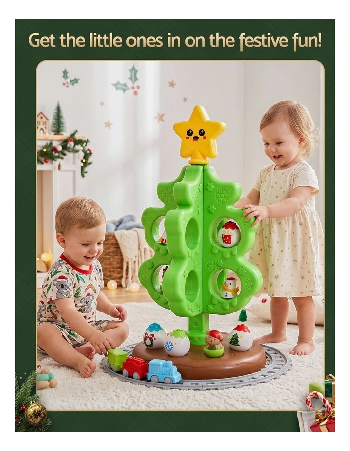 Jingle Jollys Toddler First Christmas Tree Mini Xmas Tree Toy Set with Train image 4