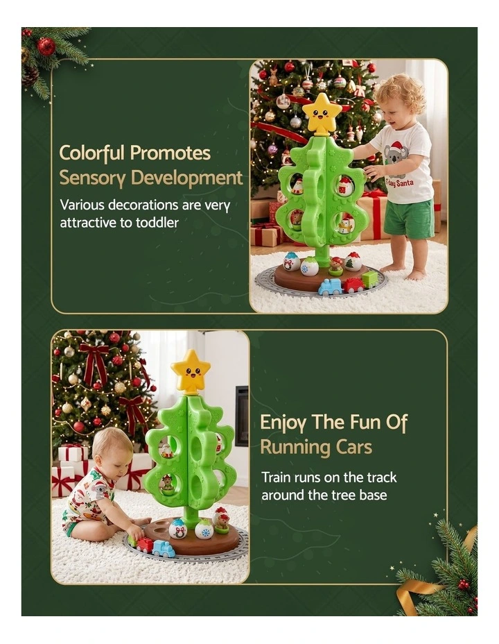 Jingle Jollys Toddler First Christmas Tree Mini Xmas Tree Toy Set with Train image 5