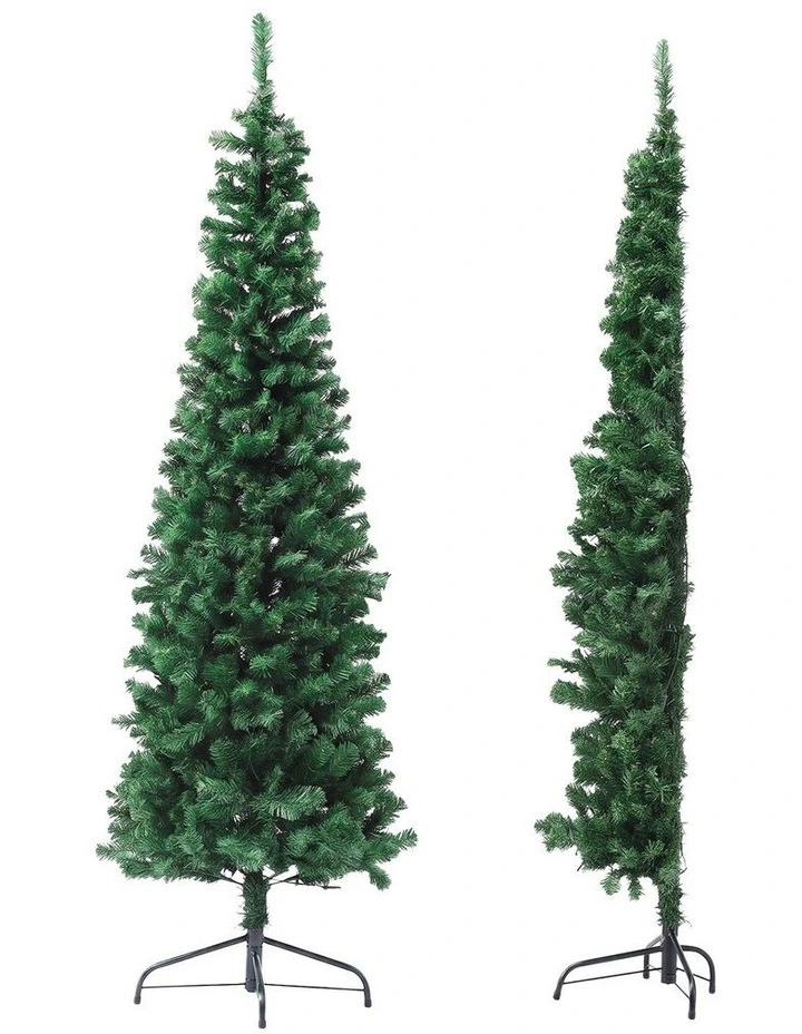 Jingle Jollys 1.8m Pre-Lit Christmas Tree Slim Pencil Xmas Tree Corner Tree image 3