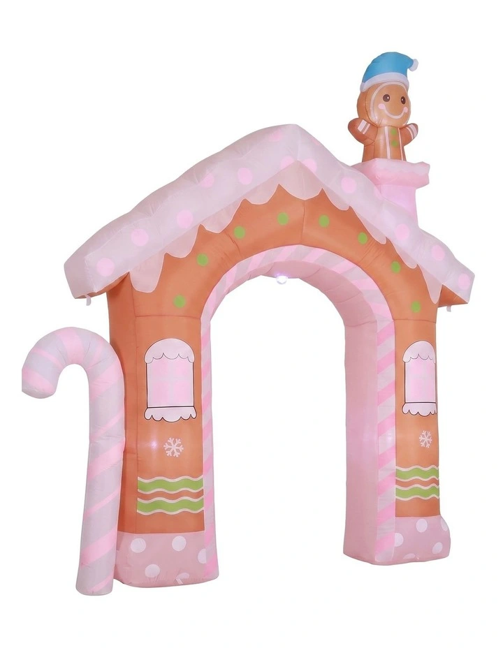 Jingle Jollys Christmas Inflatable Gingerbread Man Candy 3.2M Illuminated Decorations image 3
