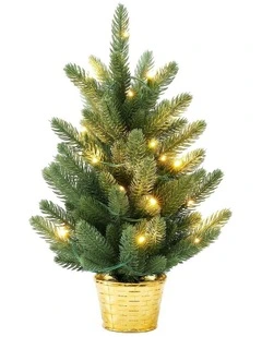 Jingle Jollys 45cm Artificial Christmas Tree  Mini Christmas Tree Warm Light