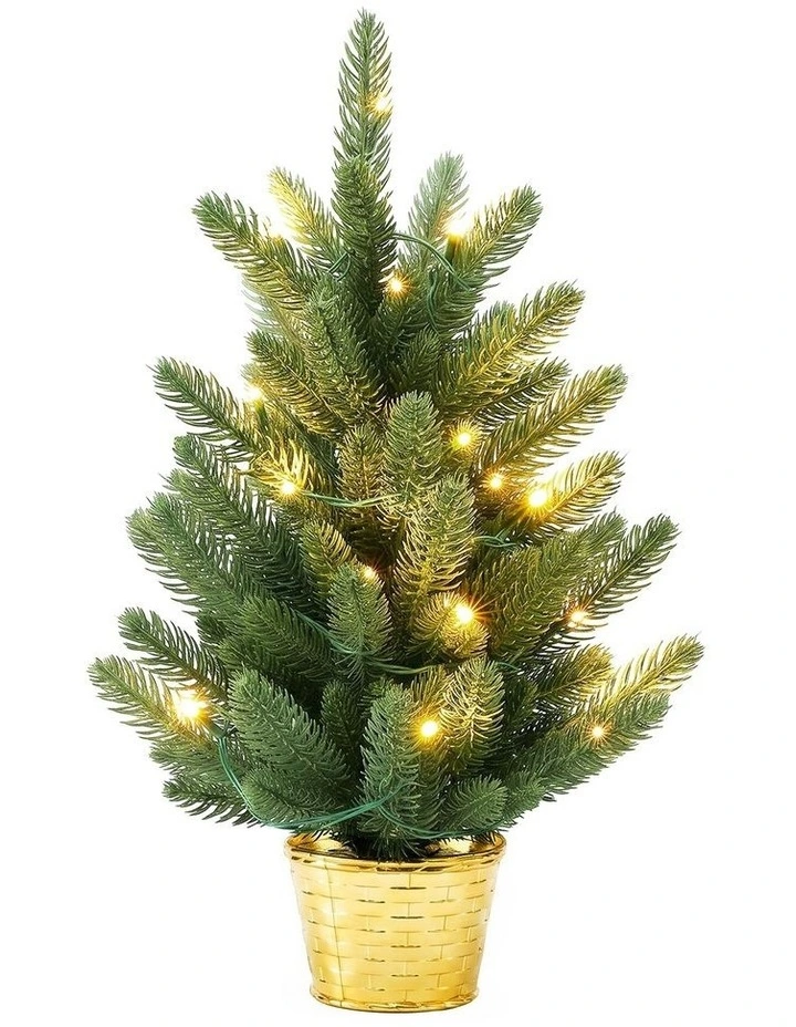 Jingle Jollys 45cm Artificial Christmas Tree Mini Christmas Tree Warm Light image 1