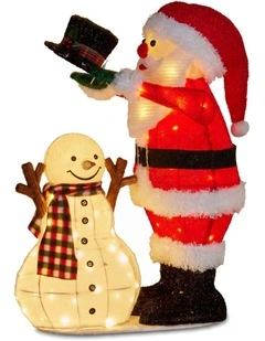 Christabelle 71cm Santa Snowman Christmas Light Up Display Animated LED Outdoor Indoor Home Decor