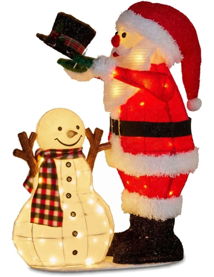 Christabelle 71cm Santa Snowman Christmas Light Up Display Animated LED Outdoor Indoor Home Decor image 1