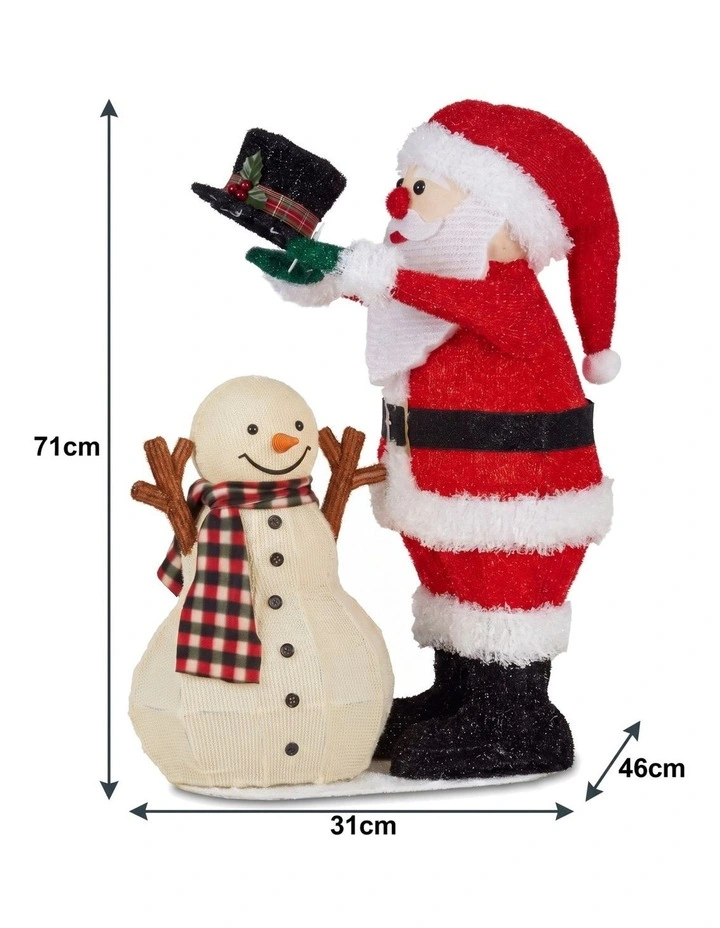 Christabelle 71cm Santa Snowman Christmas Light Up Display Animated LED Outdoor Indoor Home Decor image 2