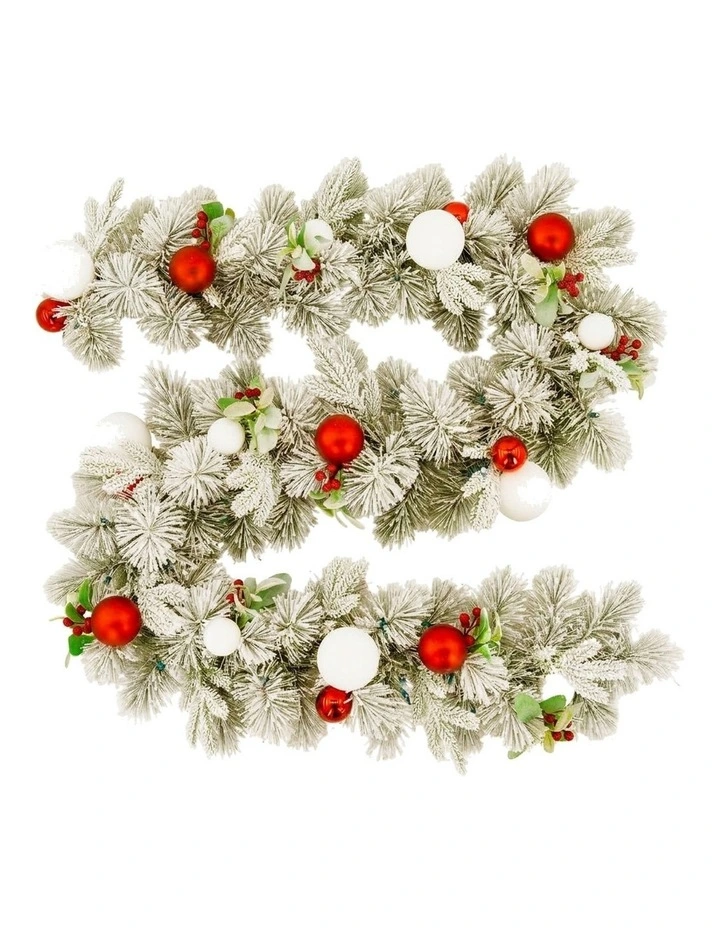 Christabelle 2.74m Snowy Elegance Christmas Garland Pre Lit Warm White image 3