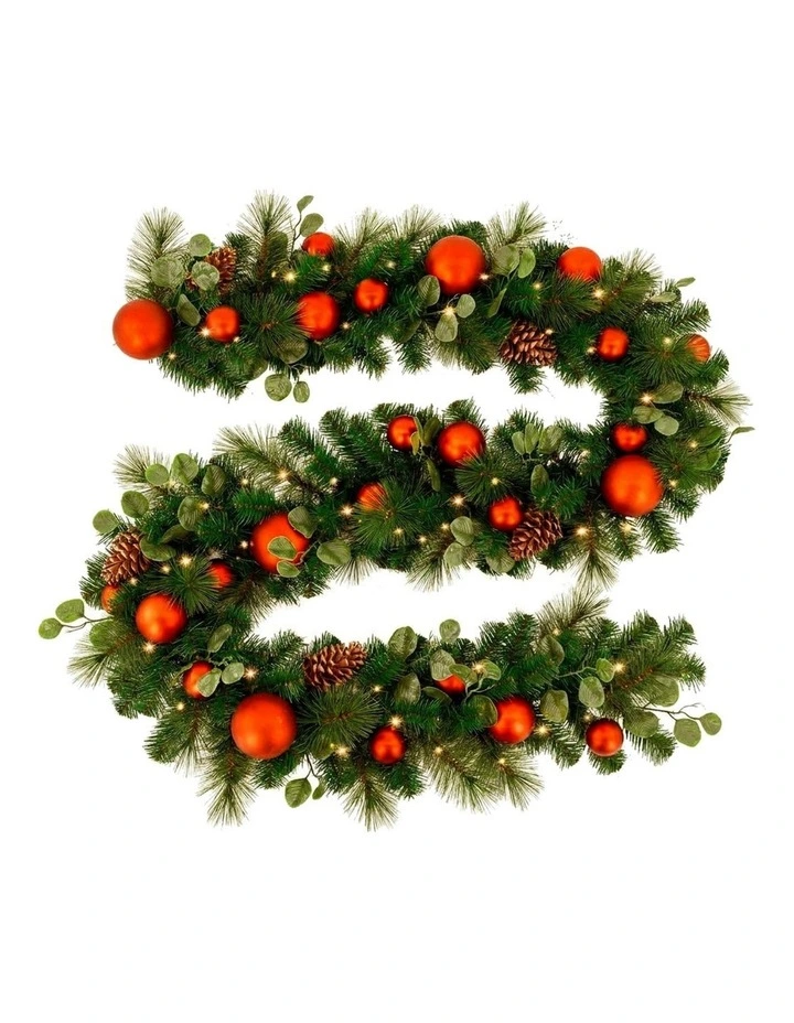 Christabelle 2.74m Sable Fir Christmas Garland Pre Lit Multi Function LED Timer image 1