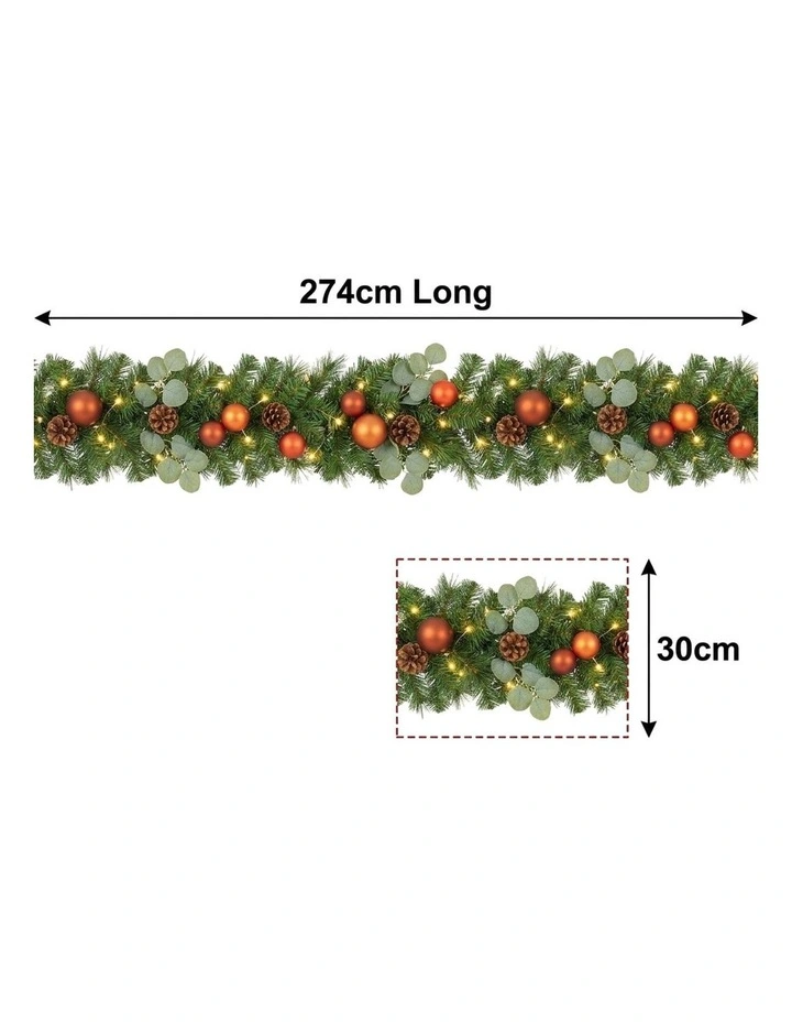 Christabelle 2.74m Sable Fir Christmas Garland Pre Lit Multi Function LED Timer image 4