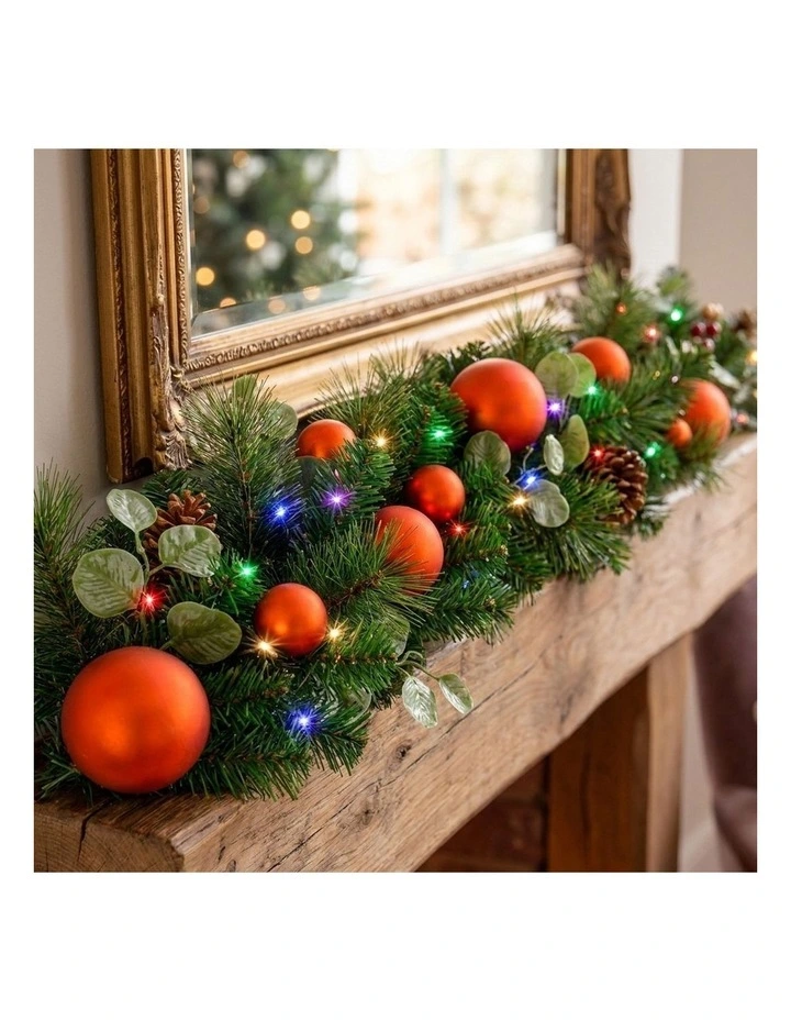 Christabelle 2.74m Sable Fir Christmas Garland Pre Lit Multi Function LED Timer image 6