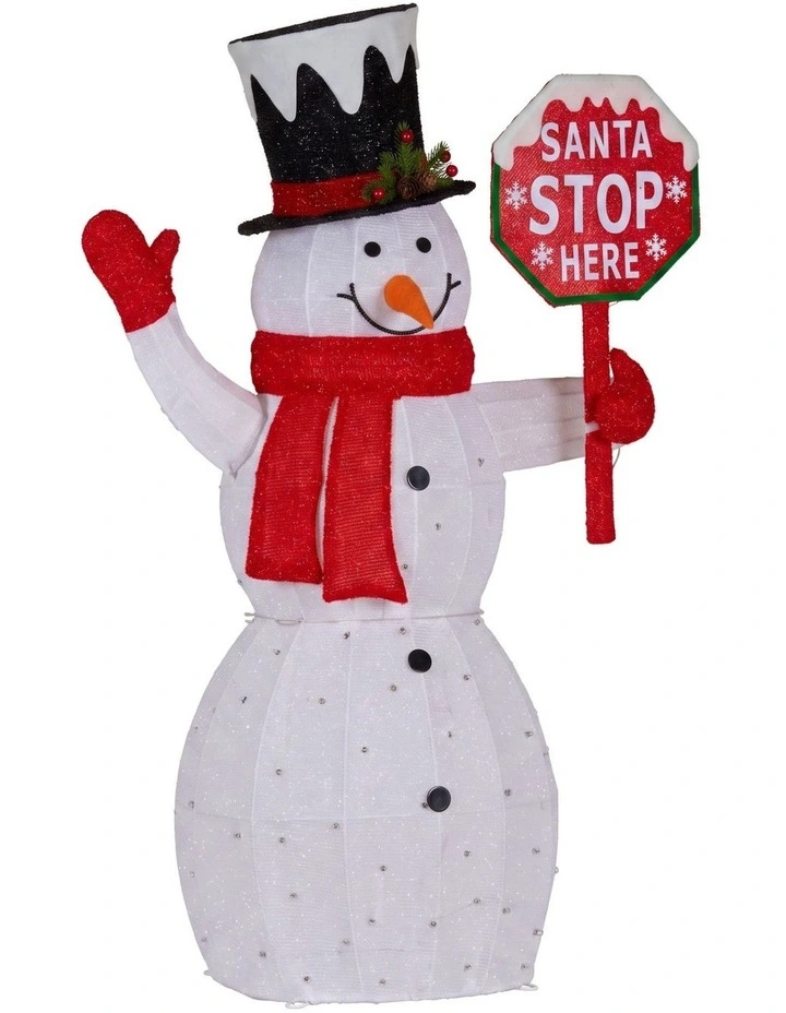 Christabelle 1.21m Snowman Christmas Light Up Display LED Santa image 5