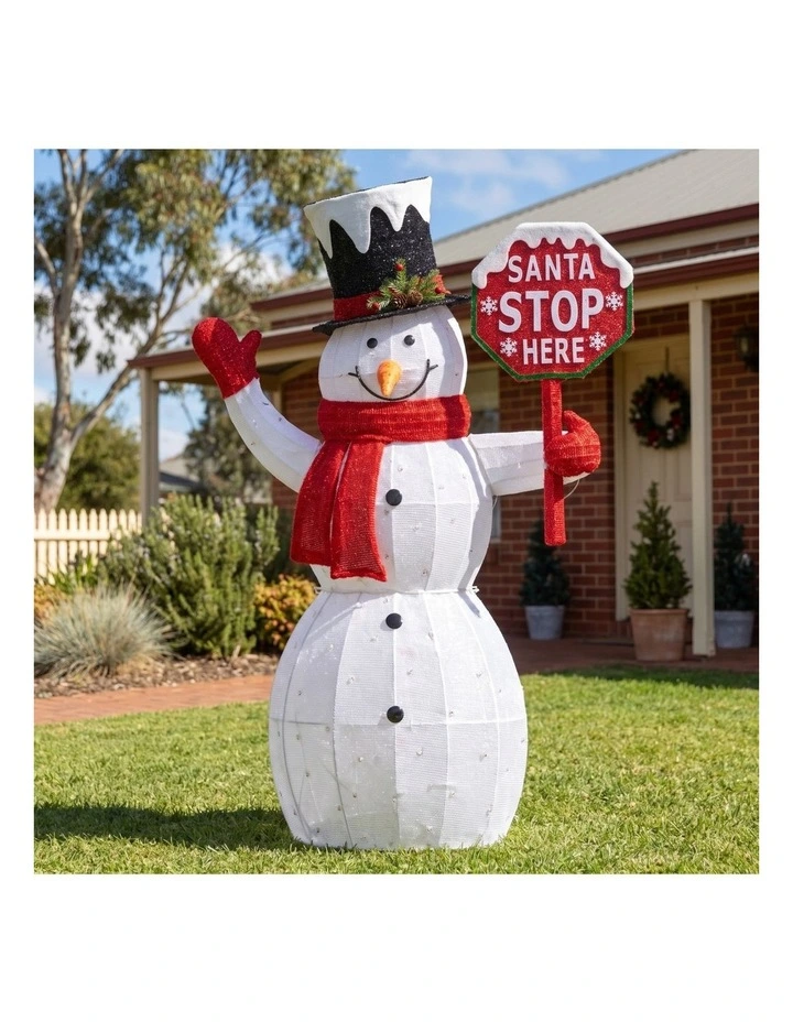 Christabelle 1.21m Snowman Christmas Light Up Display LED Santa image 6