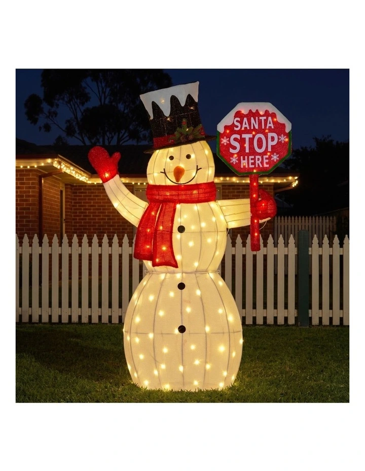 Christabelle 1.21m Snowman Christmas Light Up Display LED Santa image 7