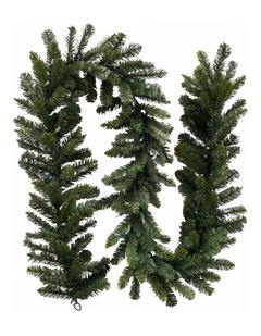 Christabelle 2.74m Highland Pine Christmas Garland Pre Lit Warm White LED