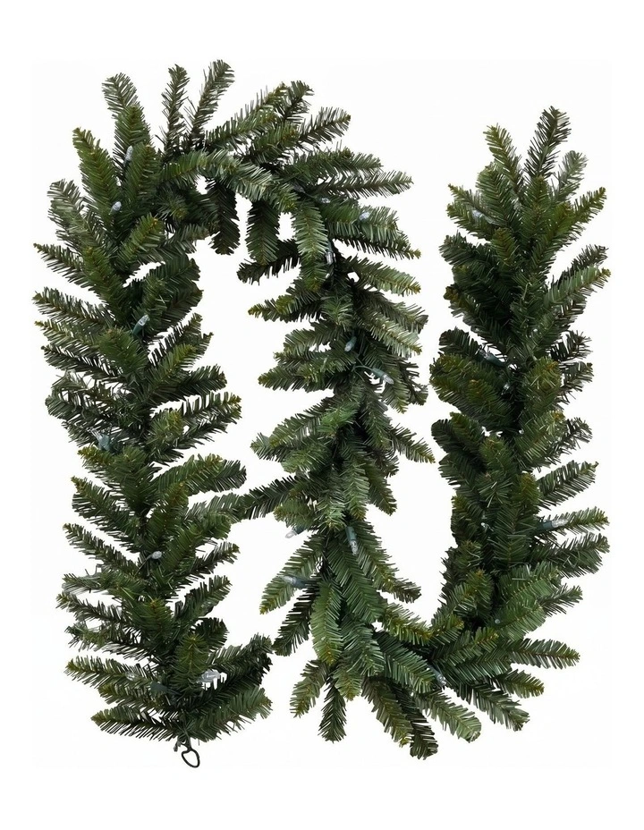 Christabelle 2.74m Highland Pine Christmas Garland Pre Lit Warm White LED image 1