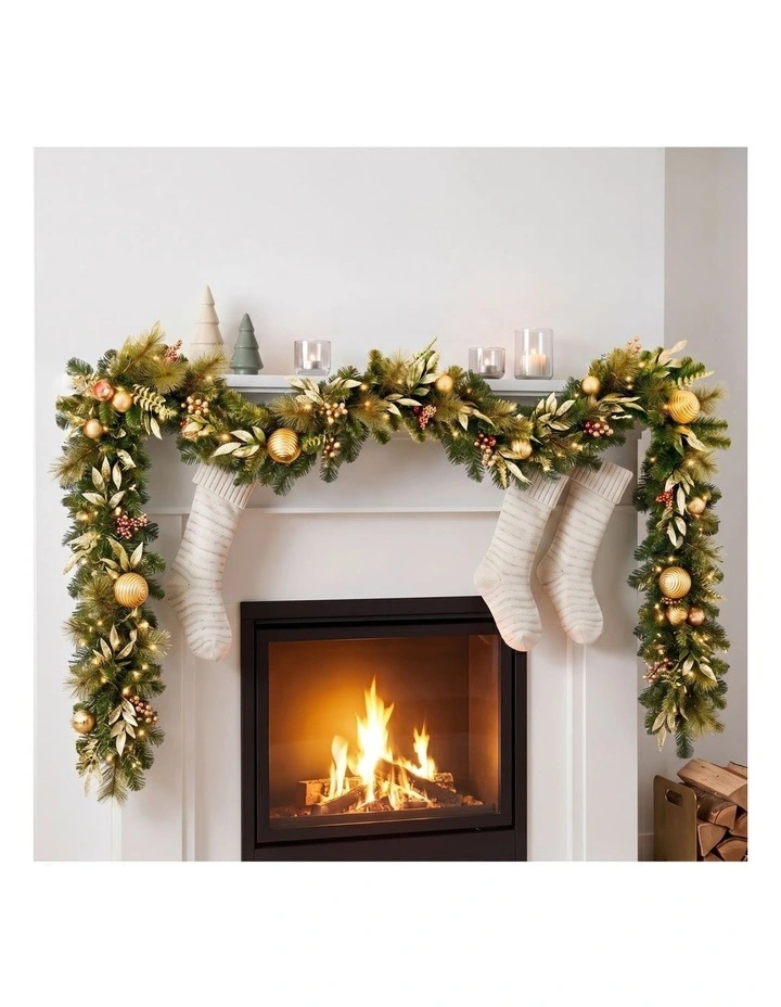 Christabelle 2.74m Deluxe Mountain Pine Christmas Garland Pre Lit image 2