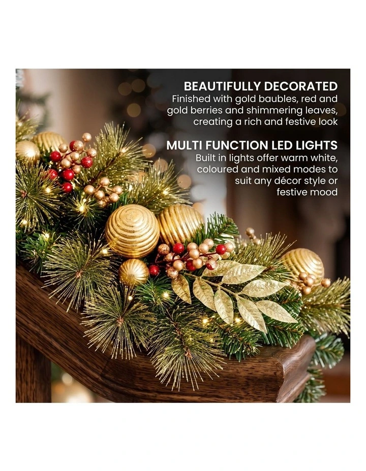 Christabelle 2.74m Deluxe Mountain Pine Christmas Garland Pre Lit image 4