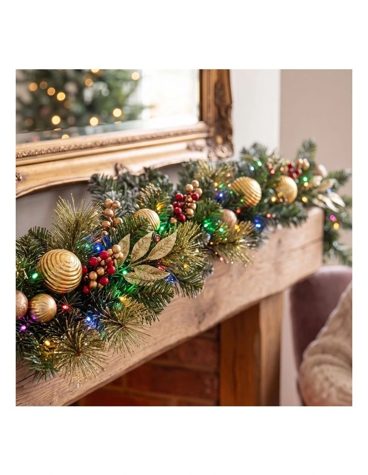 Christabelle 2.74m Deluxe Mountain Pine Christmas Garland Pre Lit image 5