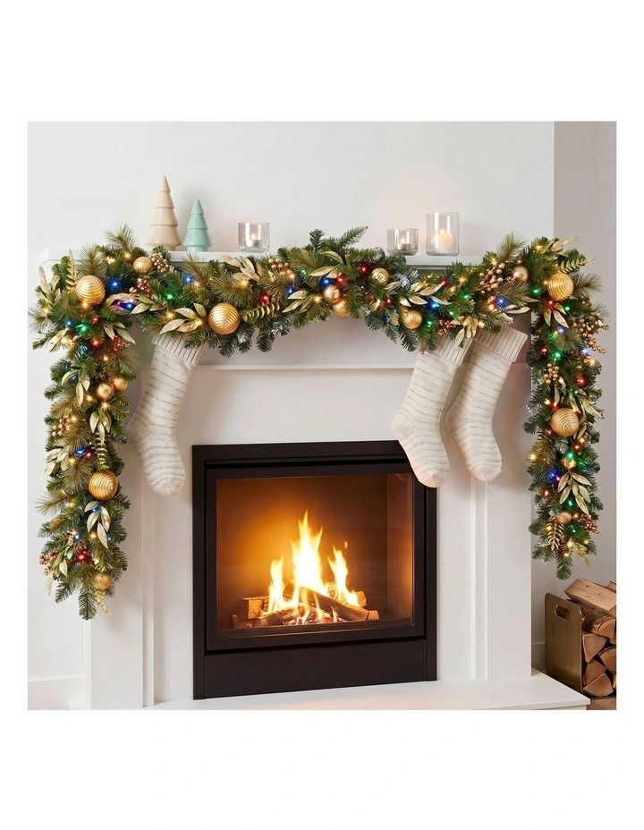 Christabelle 2.74m Deluxe Mountain Pine Christmas Garland Pre Lit image 6
