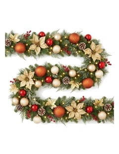 Christabelle 2.74m Timeless Elegance Christmas Garland Pre Lit