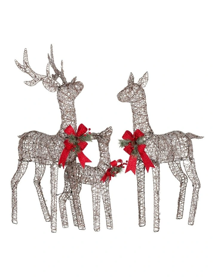 Christabelle 3 Reindeer Family Christmas Light Up Display 1.3m LED image 4