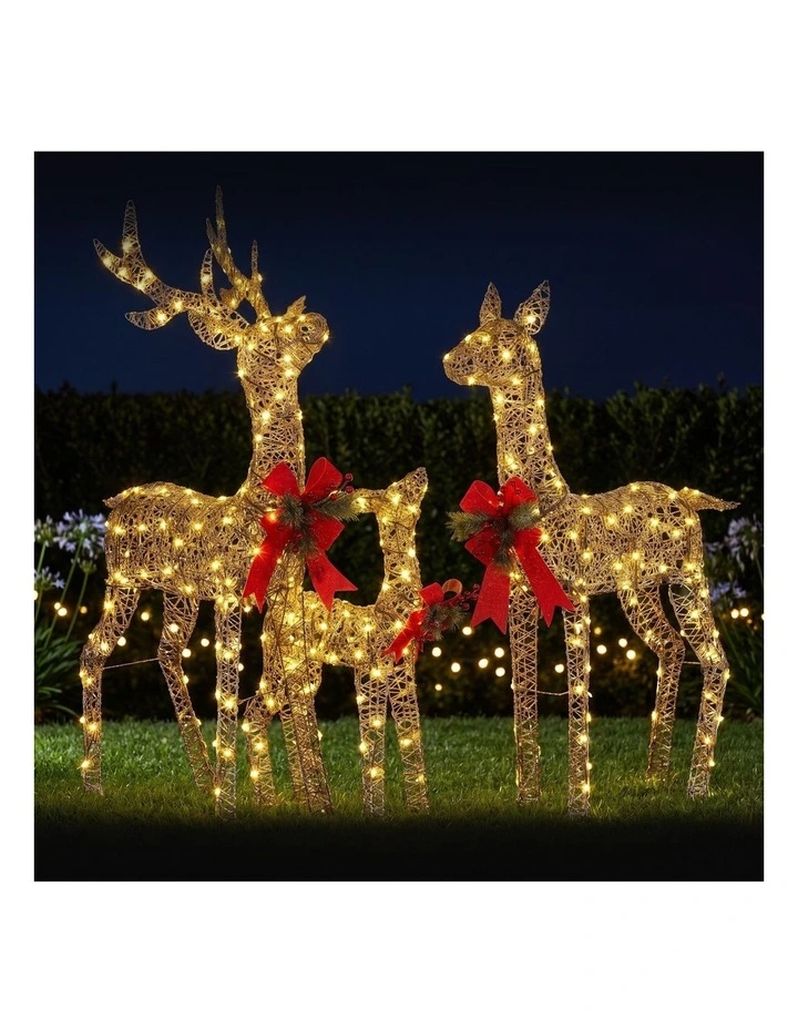 Christabelle 3 Reindeer Family Christmas Light Up Display 1.3m LED image 6
