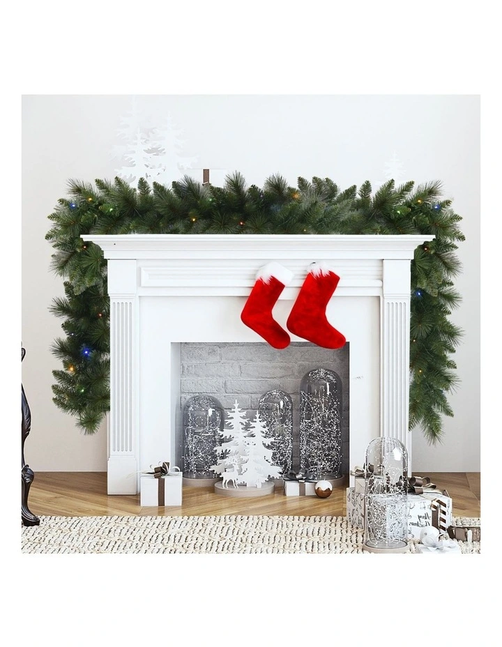 Christabelle 2.7m Christmas Garland  LED Lights Dorset Pine Mantle Decoration image 5