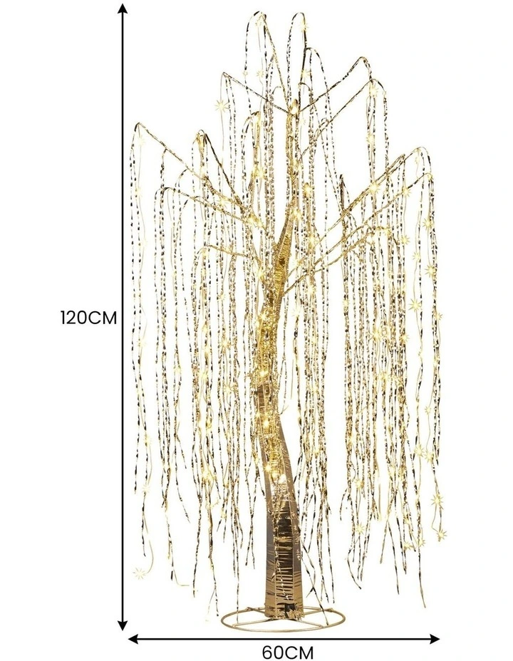 Christabelle Silver Willow Tree 120cm Christmas Display Warm LED Lights image 2