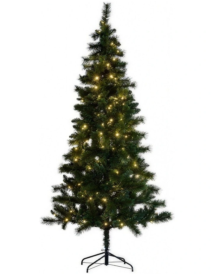 Christabelle 1.8m 6ft Lakeland Pine Christmas Tree Pre Lit Multi Function LED Artificial Indoor Xmas image 1