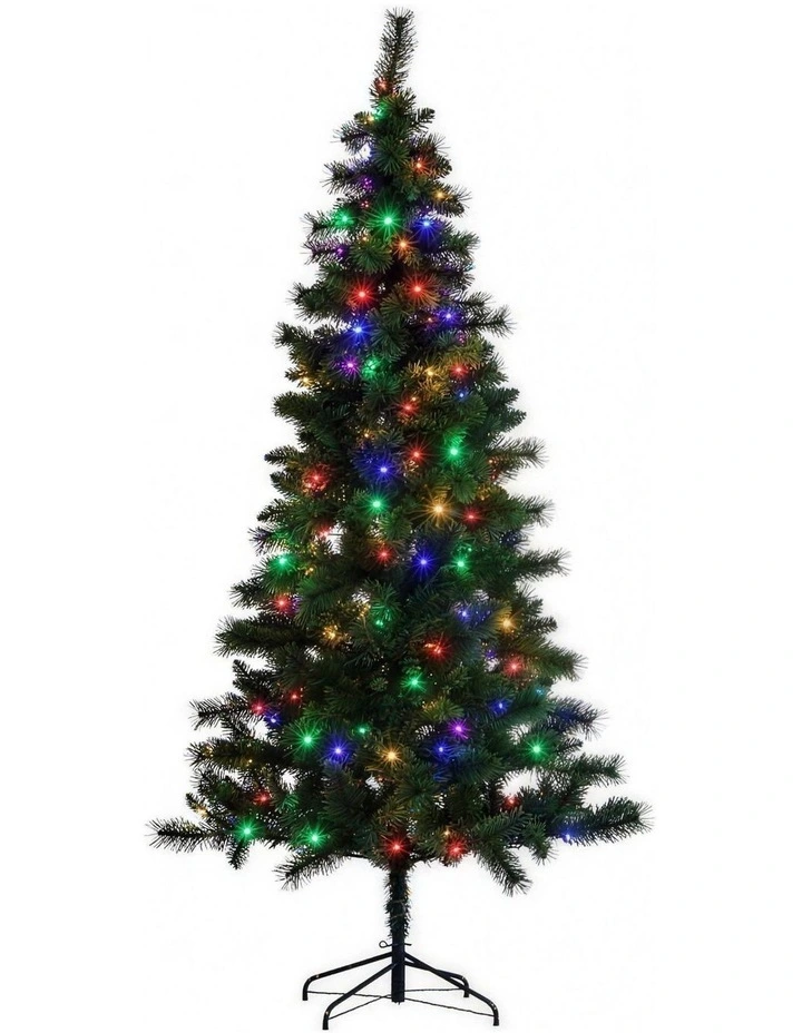 Christabelle 1.8m 6ft Lakeland Pine Christmas Tree Pre Lit Multi Function LED Artificial Indoor Xmas image 2