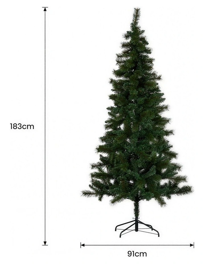 Christabelle 1.8m 6ft Lakeland Pine Christmas Tree Pre Lit Multi Function LED Artificial Indoor Xmas image 3