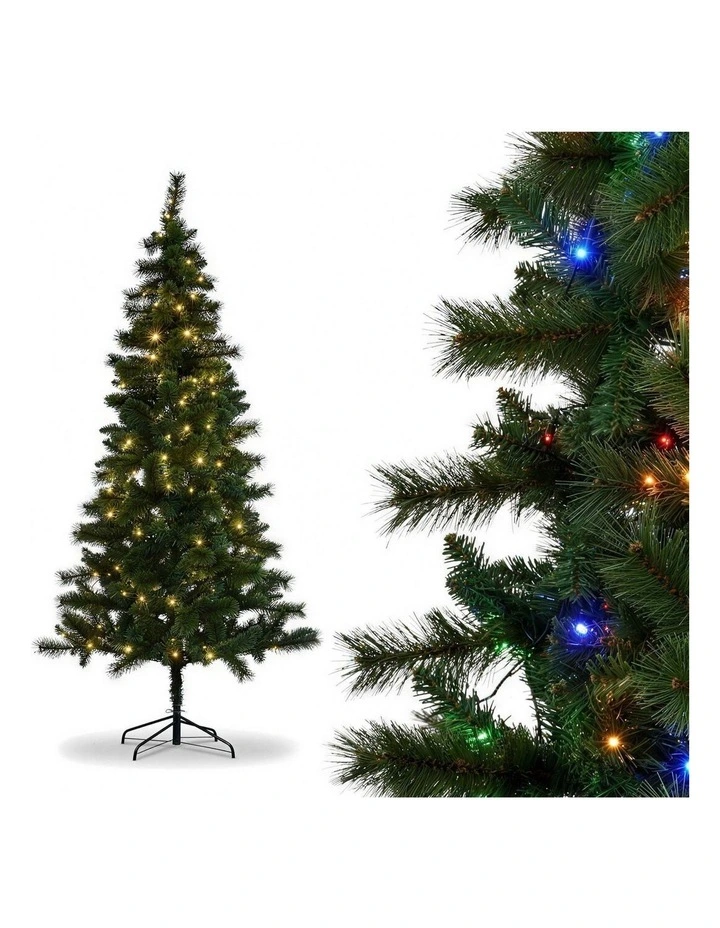 Christabelle 1.8m 6ft Lakeland Pine Christmas Tree Pre Lit Multi Function LED Artificial Indoor Xmas image 5