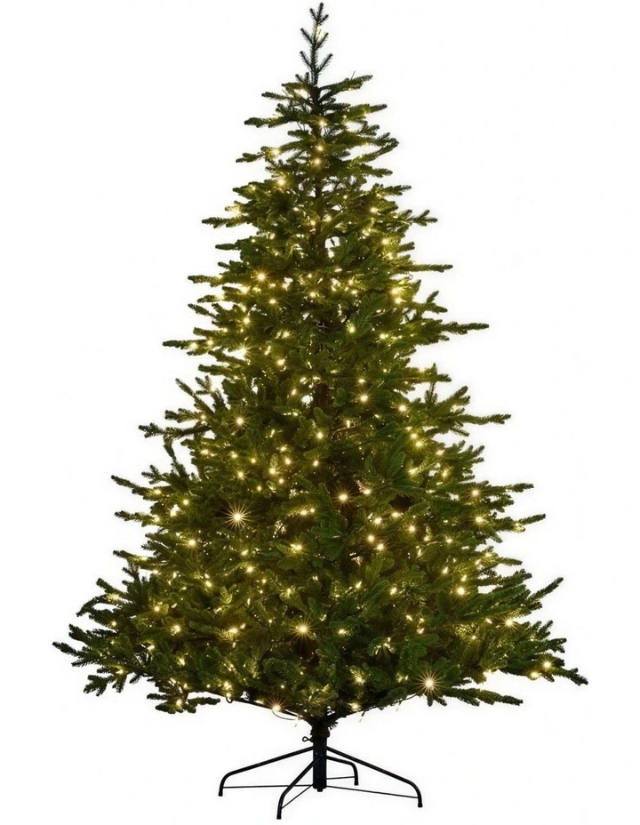National Tree Company 9ft 2.7m Bellewood Fir Pre-Lit Artificial Christmas Tree Multi-Function LED image 1