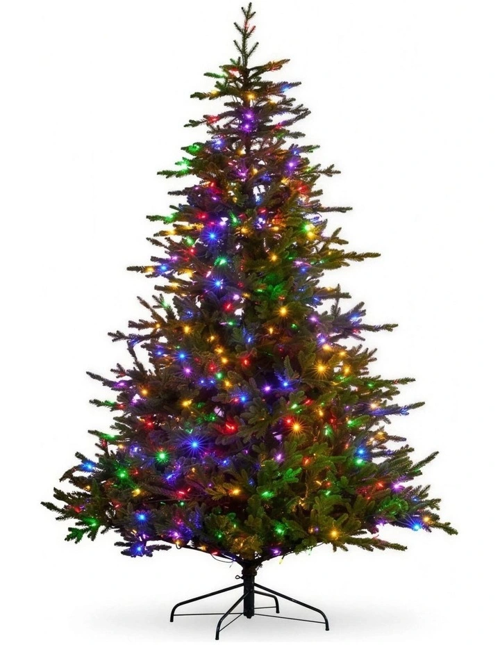 National Tree Company 9ft 2.7m Bellewood Fir Pre-Lit Artificial Christmas Tree Multi-Function LED image 2