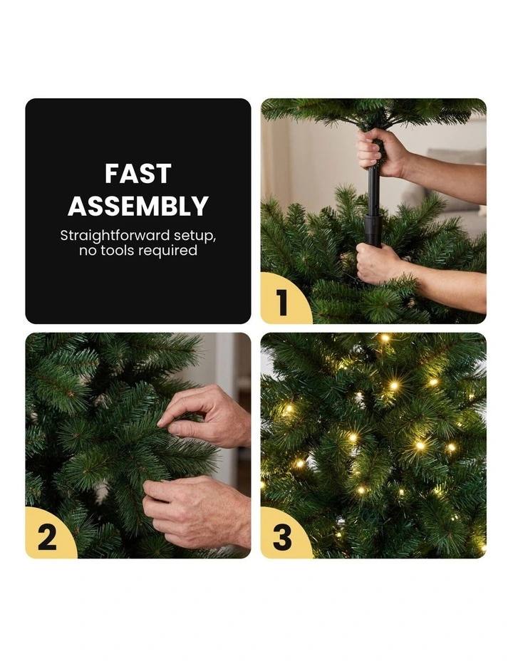 Christabelle 2.3m 7.5ft Lakeland Pine Christmas Tree Pre Lit Multi Function LED Artificial Indoor image 5