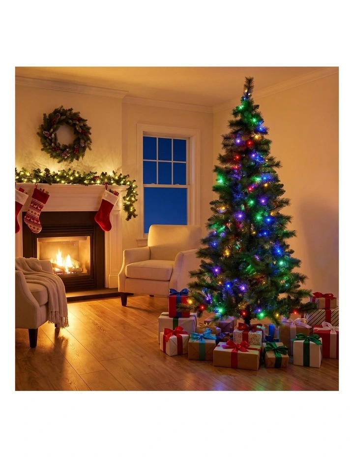 Christabelle 2.3m 7.5ft Lakeland Pine Christmas Tree Pre Lit Multi Function LED Artificial Indoor image 7