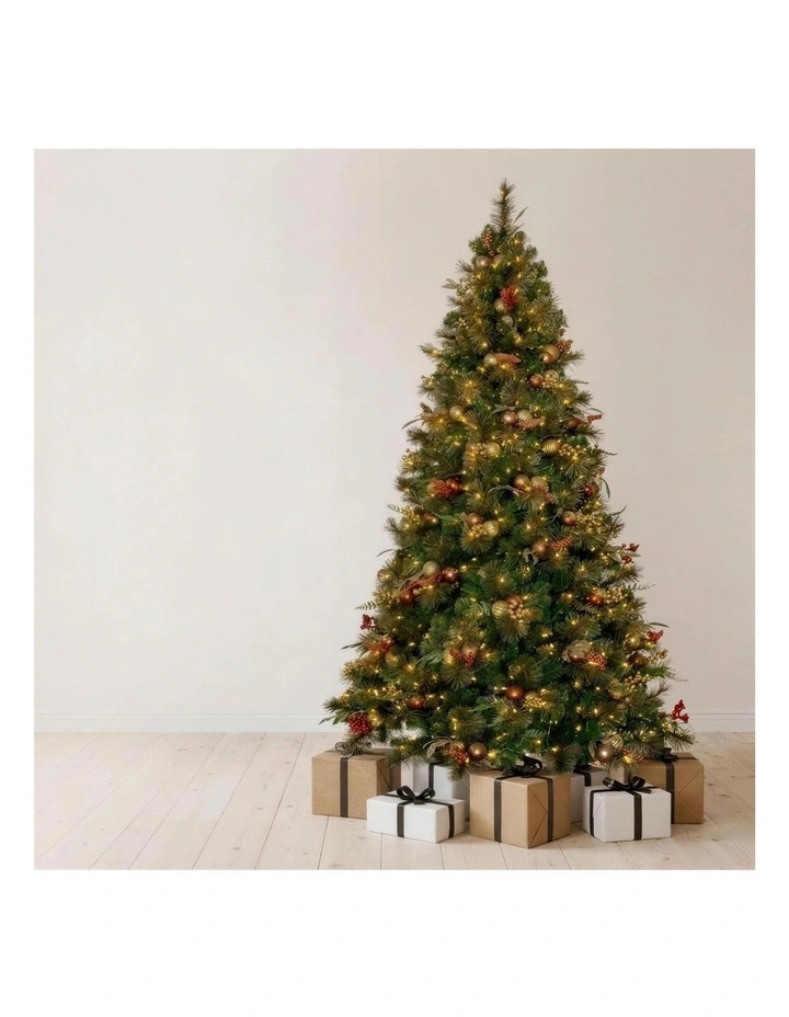 Christabelle 2.3m 7.5ft Deluxe Mountain Pine Christmas Tree Pre Lit Multi Function LED Artificial image 5